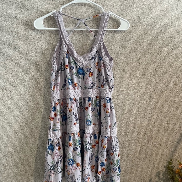 Xhilaration Purple,Blue and Orange Sleeveless‎ Halter Sundress - Picture 5 of 5